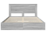 Storage Bed Grey Sonoma 120 x 200 cm Engineered Wood 3410263