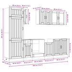 ZNTS 8 Piece Kitchen Cabinet Set Kalmar Brown Oak Engineered Wood 3314808