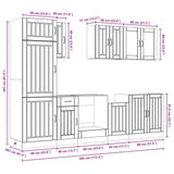 ZNTS 8 Piece Kitchen Cabinet Set Kalmar Brown Oak Engineered Wood 3314808