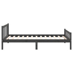 Bed Frame without Mattress Grey Solid Wood 100x200 cm 810671