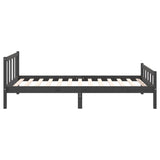 Bed Frame without Mattress Grey Solid Wood 100x200 cm 810671