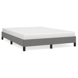 Bed Frame without Mattress Dark Grey 135x190 cm Double Double Fabric 349825