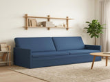 3 Seater Sofa Blue 220 x 81 x 82 cm Fabric 42041147