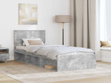 Bed Frame Concerte Grey 75 x 190 cm Solid Pine Wood 3410666