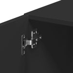 Slim Storage Cabinet Black 45x42.5x225 cm Engineered Wood 3281295