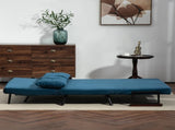 4-in-1 Velvet-Feel Double Sofa Bed, with Pillows - Blue T3398P342277