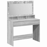 Dressing Table Grey Sonoma 100 x 41 x 135 cm Engineered Wood 865105