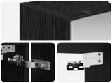 Bathroom Mirror Cabinet with Shelf Black Oak 50 x 14.5 x 70 cm 889208
