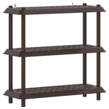 Shelving Unit 3-Tier 100 x 40 x 96 cm PP Brown 8011745
