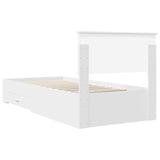 Bed Frame with Headboard White 90 x 200 cm Engineered Wood 3410940