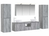 Bathroom Furniture Set 6 pcs Grey Sonoma 3407212