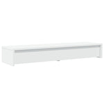 ZNTS Monitor Stand with Drawers White 100x27x15 cm Engineered Wood 854670