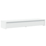 ZNTS Monitor Stand with Drawers White 100x27x15 cm Engineered Wood 854670