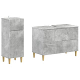 2 Piece Bathroom Cabinet Set ARNHEM Concrete Grey 3417687