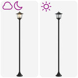 Lamp Post Set with LED Bulb 2 pcs Black 16 x 16 x 156 cm 42042691