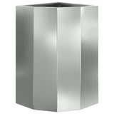 Corner Planter Silver 30 x 30 x 50 cm Galvanised steel 883680