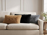 Cushion with Pillow HEERLEN 2 pcs Black PV Fleece 927803