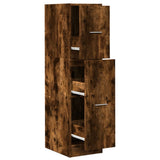 Apothecary Cabinet Smoked Oak 30x41x118 cm Engineered Wood 855164