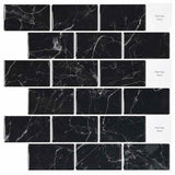 Subway Tile 20 pcs Black Marble 30.5 x 30.5 cm 42021222