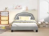 Children's Bed Frame with Headboard Light Grey 80 x 160 cm 42010901