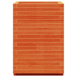 Garden Planter Wax Brown 50x50x72.5 cm Solid Wood Pine 3282576
