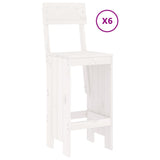 Garden Bar Set White Solid pine wood Regular Durable 3157812