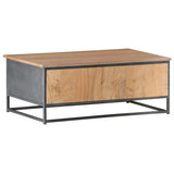 Coffee Table Grey 90x50x35 cm Solid Acacia Wood 323500