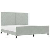 ZNTS Bed Frame Light Grey 180x200 cm Velvet 3344891