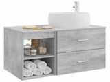 Bathroom Furniture Set 2 pcs Concrete Grey Engineered Wood 3403923