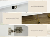Storage Cabinet Slim Sideboard with Golden Hairpin Legs Adjustable Shelves for Living Dining T3398P342468