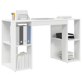 Desk with Shelf White 130 x 50.5 x 75 cm Engineered Wood 869498