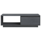 Coffee Table Grey 110x50x33.5 cm Solid Pinewood 809884