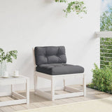 Garden Sofa with Cushions White Solid Wood Pine 844690