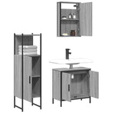 3 Piece Bathroom Furniture Set Grey Sonoma Engineered Wood 3214823