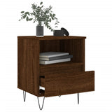 Bedside Cabinet Brown Oak 40x35x50 cm Engineered Wood 830634