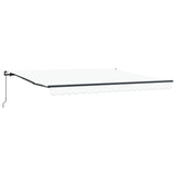 Retractable Awning White 400 x 300 cm Polyester and Steel 3330627