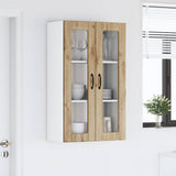 Wall Glass Cabinet LUCCA Artisan Oak 60 x 31 x 100 cm 885184