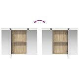 Bathroom Cabinet Set 4 pcs Sonoma Oak Engineered Wood 3406417
