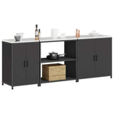 Kitchen Storage Set HATTEM 3 pcs Black Cold-rolled Steel 3392673
