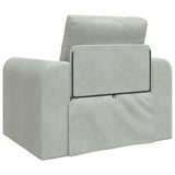 Folding Sofa Bed Light Grey 98 x 71 x 83 cm Velvet 42030503