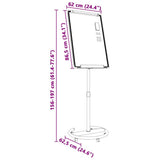Magnetic Whiteboard Black and White 62 x 62.5 x 197 cm EPS 42019279