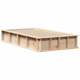 Bed Frame Wax Brown 75 x 190 cm Solid Pine Wood 872761