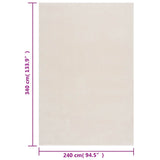 Shaggy Rug Cream White 240x340 cm Polyester 353833