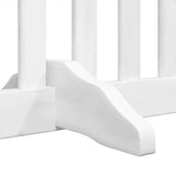 Dog Gate with Door Foldable 4 Panels White 320 cm Poplar Wood 352251
