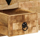 247327 Coffee Table Solid Mango Wood 80x40x35 cm