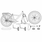 Kids Bike 14 Inches for 3-5 Years Old White 42009496