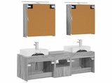 Bathroom Cabinet Set 5 pcs Grey Sonoma Engineered Wood 3406396