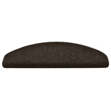Stair Mats Self-adhesive 15 pcs 65x21x4 cm Dark Brown Half Round Large 322349