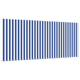 Manual Awning 3 x 2.5 m Blue and White Stripe 100% Polyester 3329913