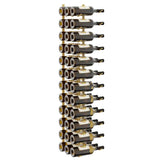 Wall Mounted Wine Rack for 36 Bottles 2 pcs Gold Iron 340890